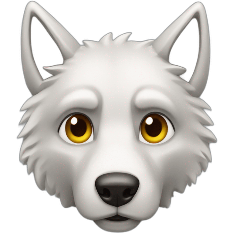 Loup tête de vache emoji