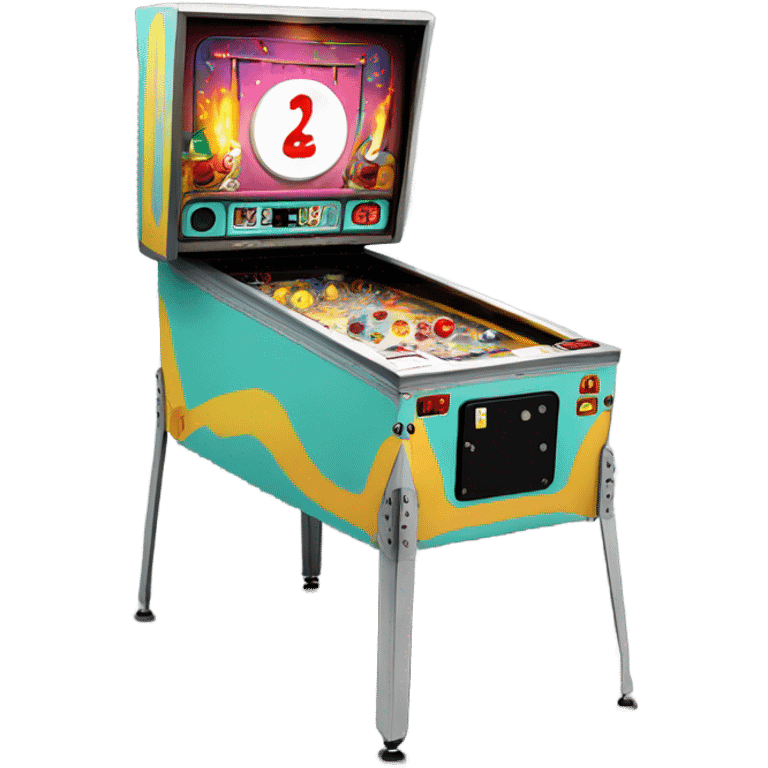 pinball machine with a lit birthday candle on top emoji