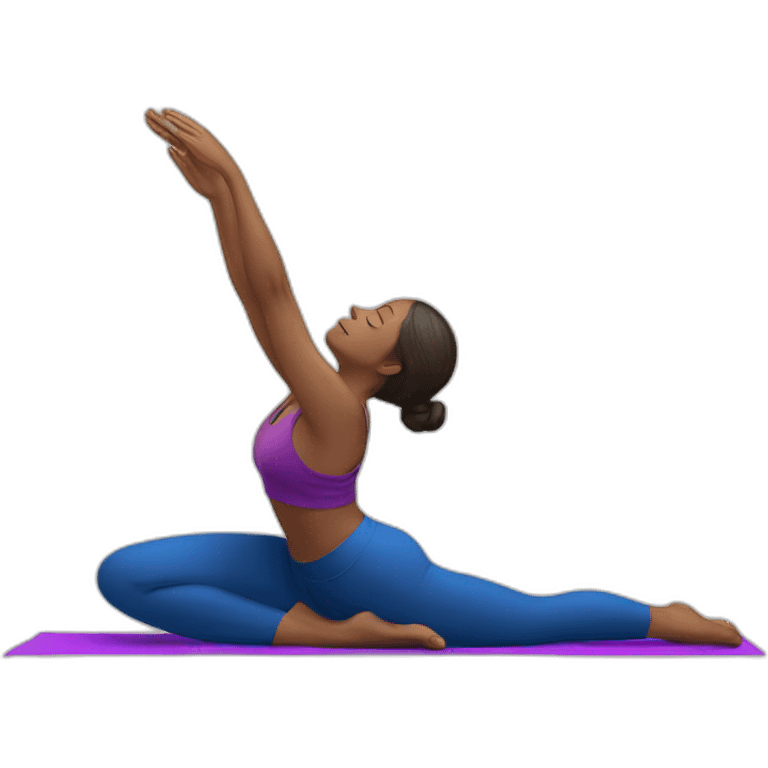 Paula doing Parvatasana emoji