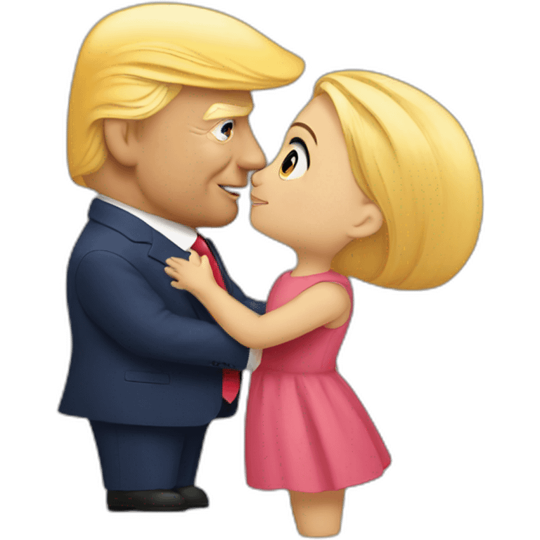 trump kissing his daughter, positivity, inclusiveness emoji