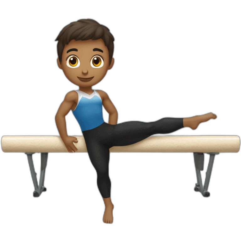 Boy Gymnast who is doing pommel horse emoji