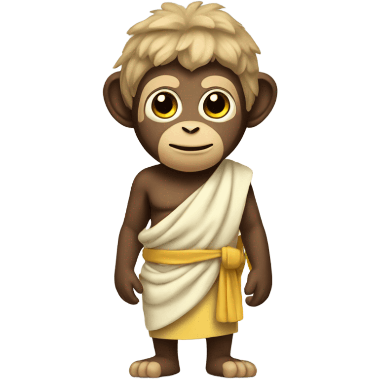 Monkey wearing a toga emoji