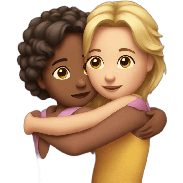 2 girls hugging emoji