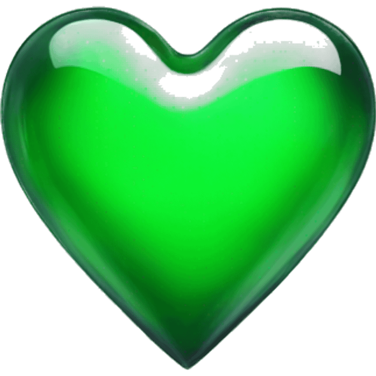  toxic green glass heart emoji