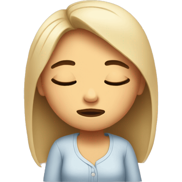 Sleepy girl emoji