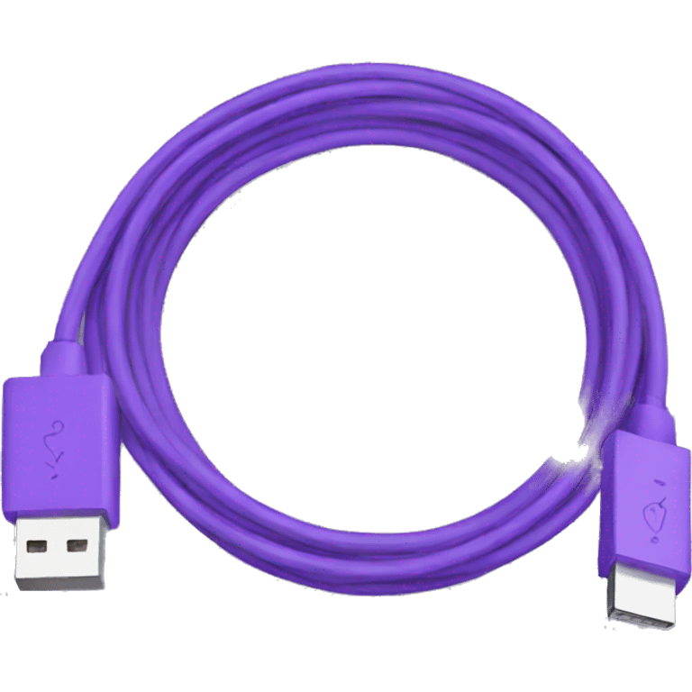 Purple usb cable emoji