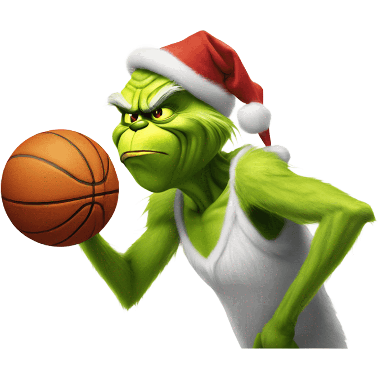 The grinch with a basketball  emoji