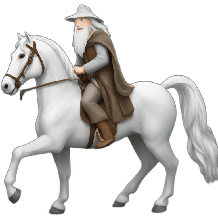 horse is riding on gandalf emoji