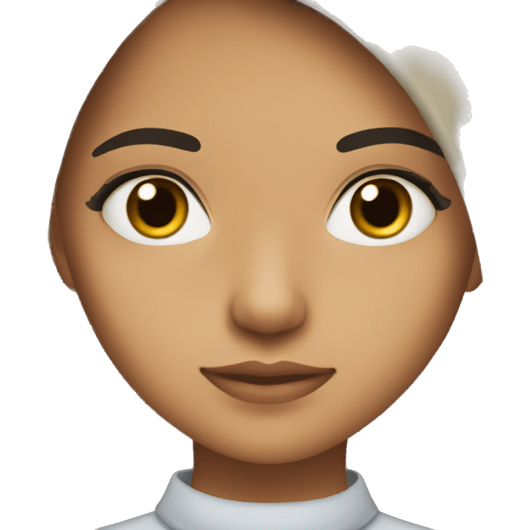 14 year old girl with olive skin,black hair,brown eyes and long eyelashes emoji