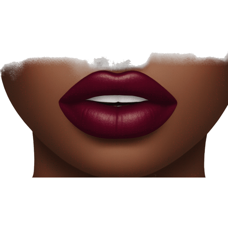 Burgundy lip stick emoji