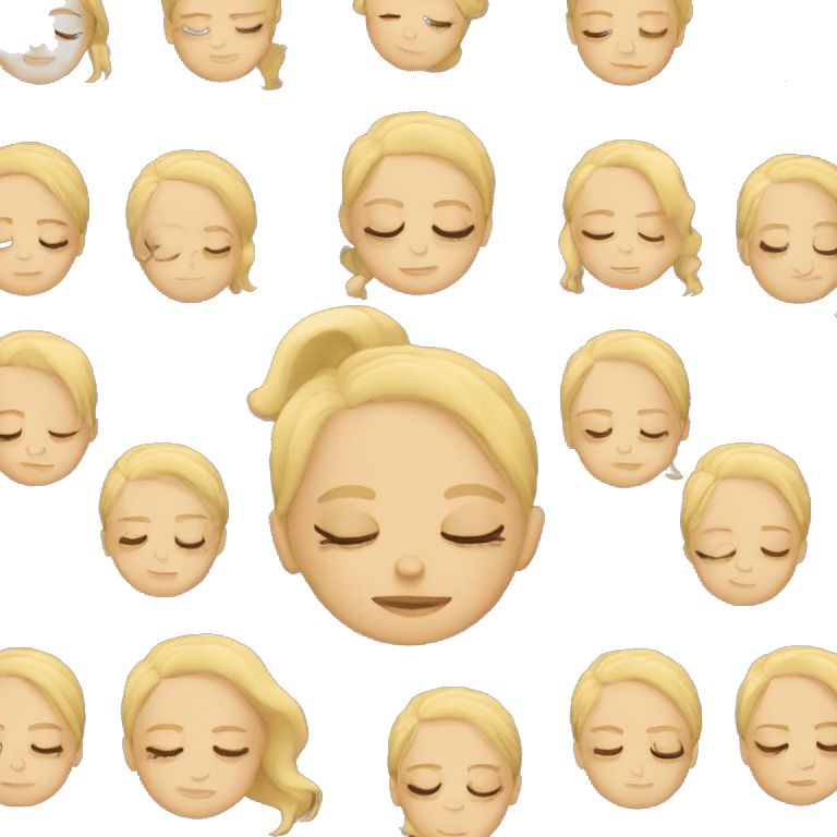 Blond girl sleeping emoji