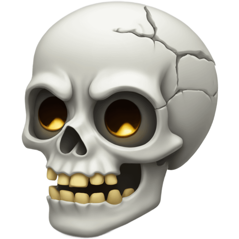 A skull crying  emoji