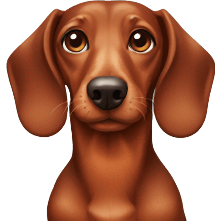 red dachshund old emoji