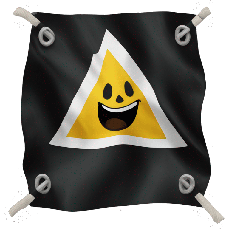 Danger sign on a black flag  emoji