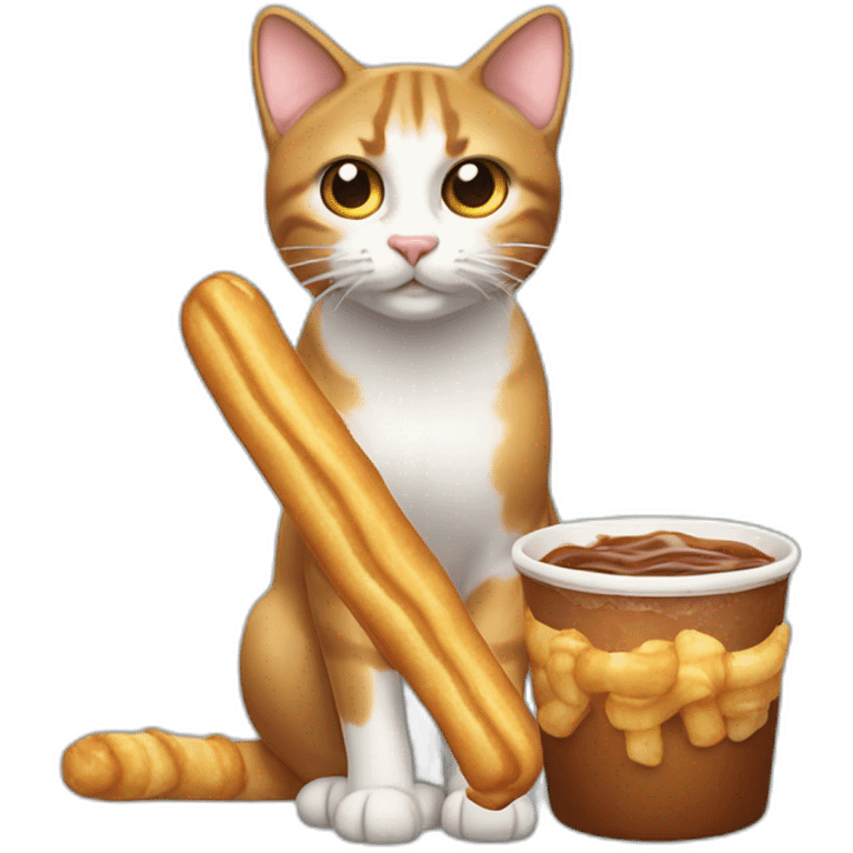 gato con churros emoji