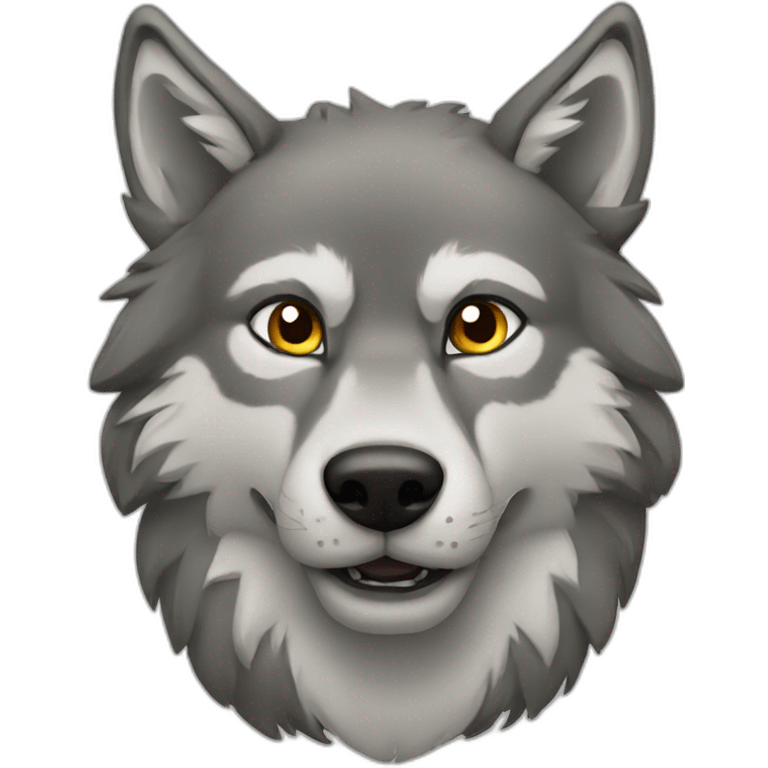 Wolf gray emoji