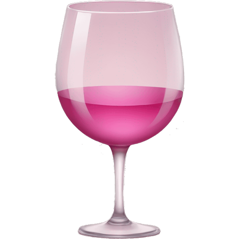 Pink wine glass emoji