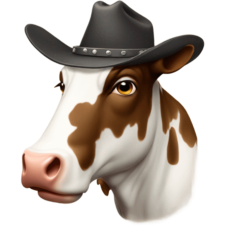 Sad cowboy cow emoji