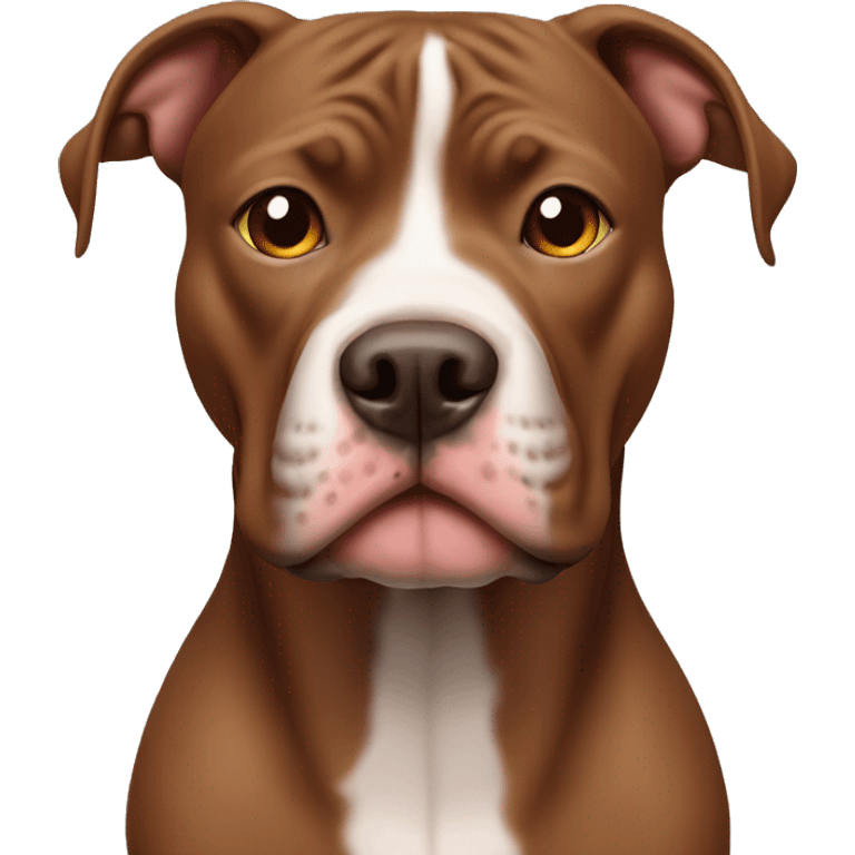 brown pitbull with no white hair emoji