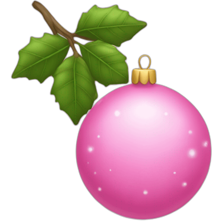 árvore de natal rosa emoji