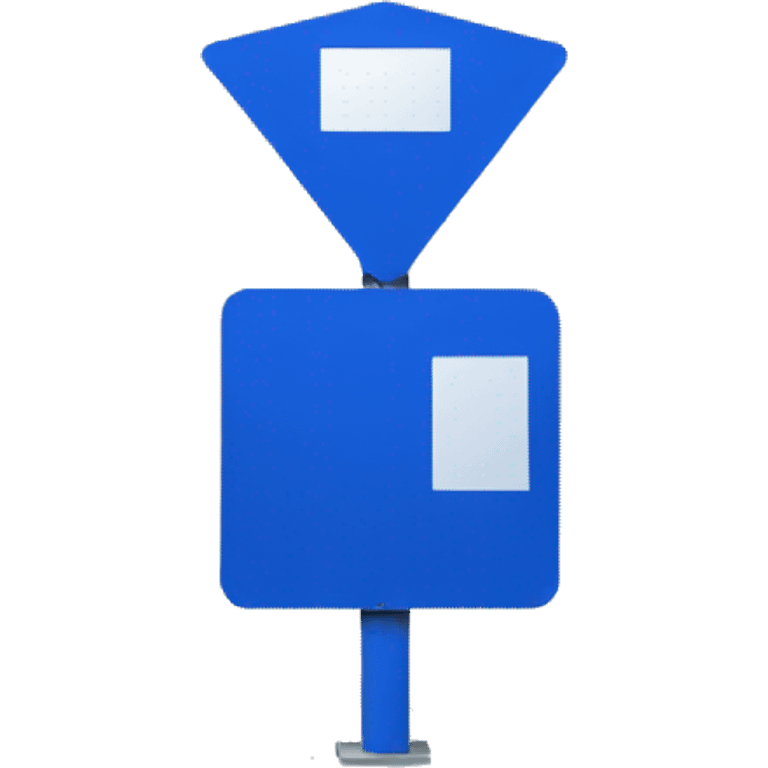 traffic sign blue emoji