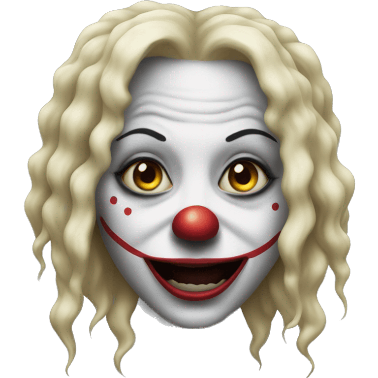 scary girl clown face emoji