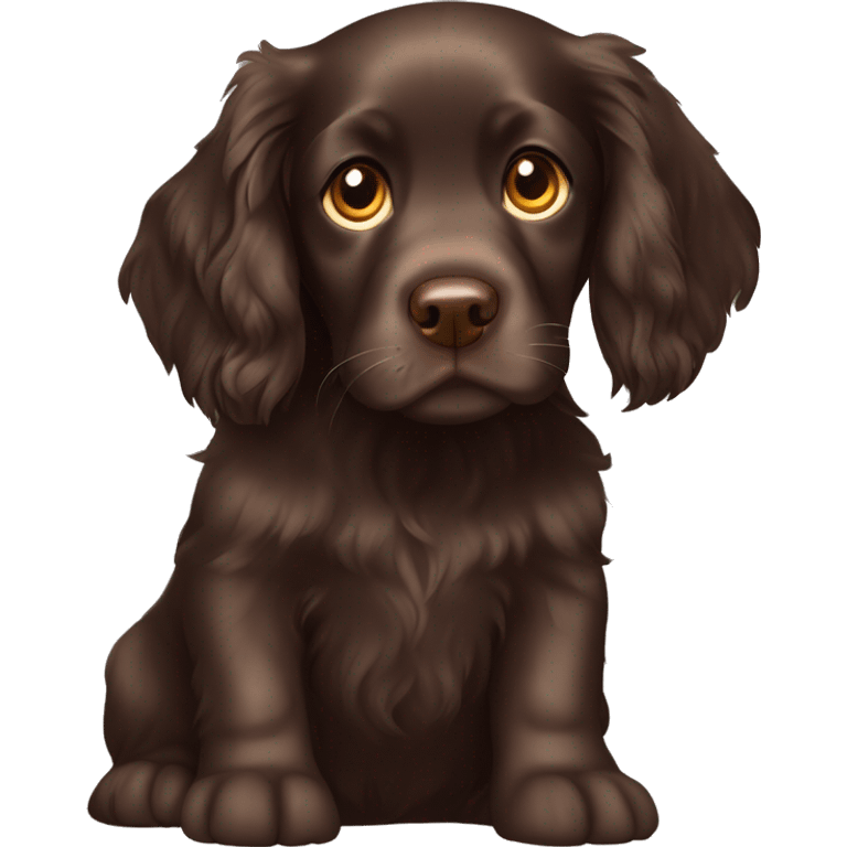 Puppy Boykin spaniel light eyes emoji