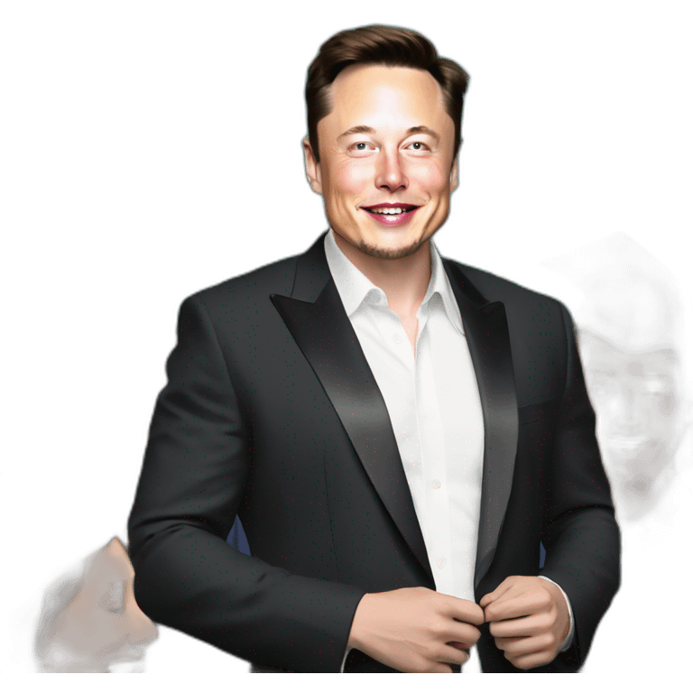 elon musk at college graduation party emoji