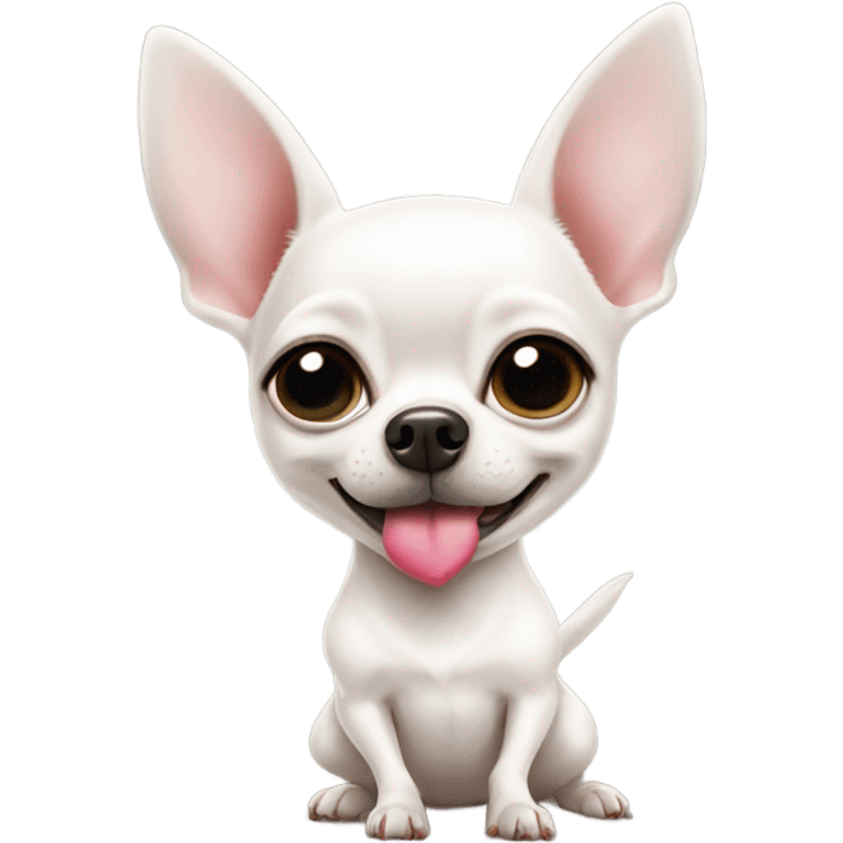 White Chihuahua blowing a kiss heart emoji