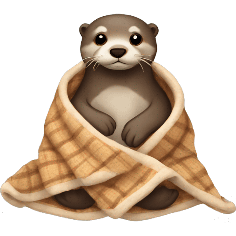 otter cozy in blanket emoji