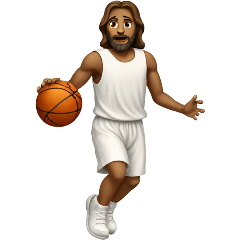 Jesus playing basketball  emoji