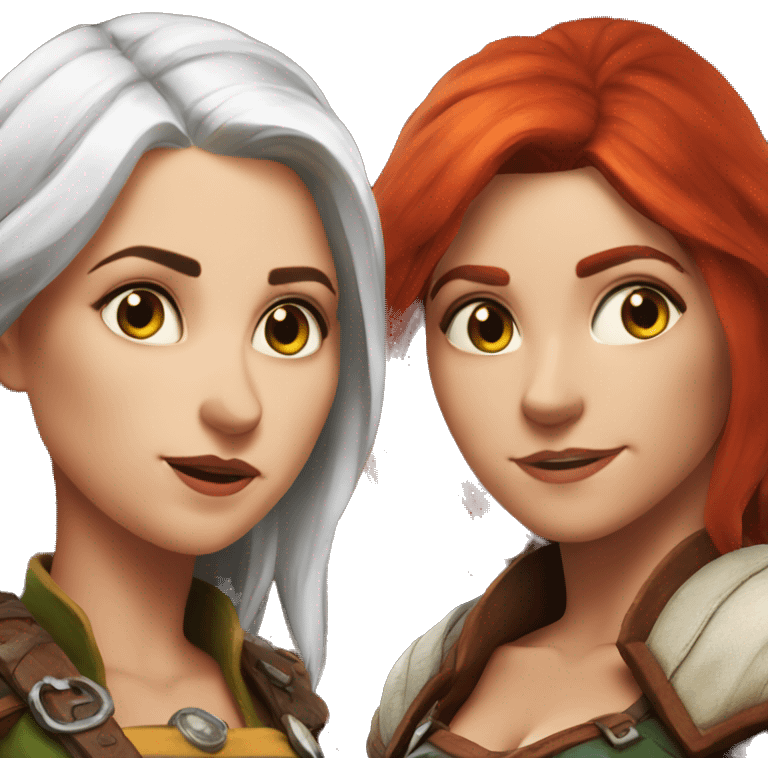 Ciri and Triss emoji