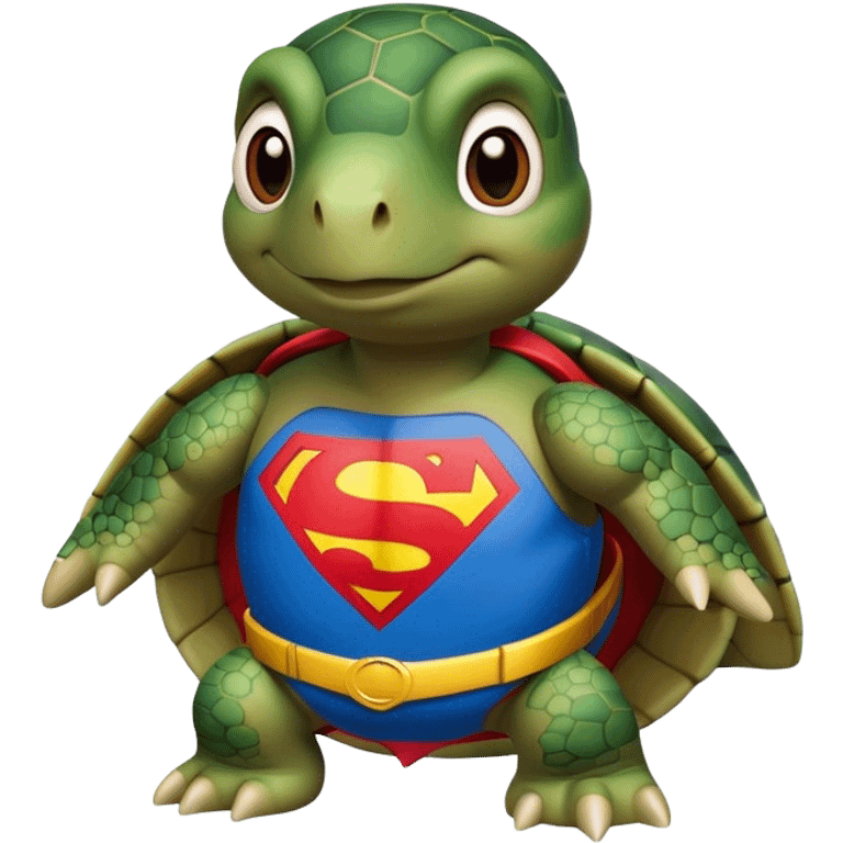 Turtle wearing Superman jersey emoji