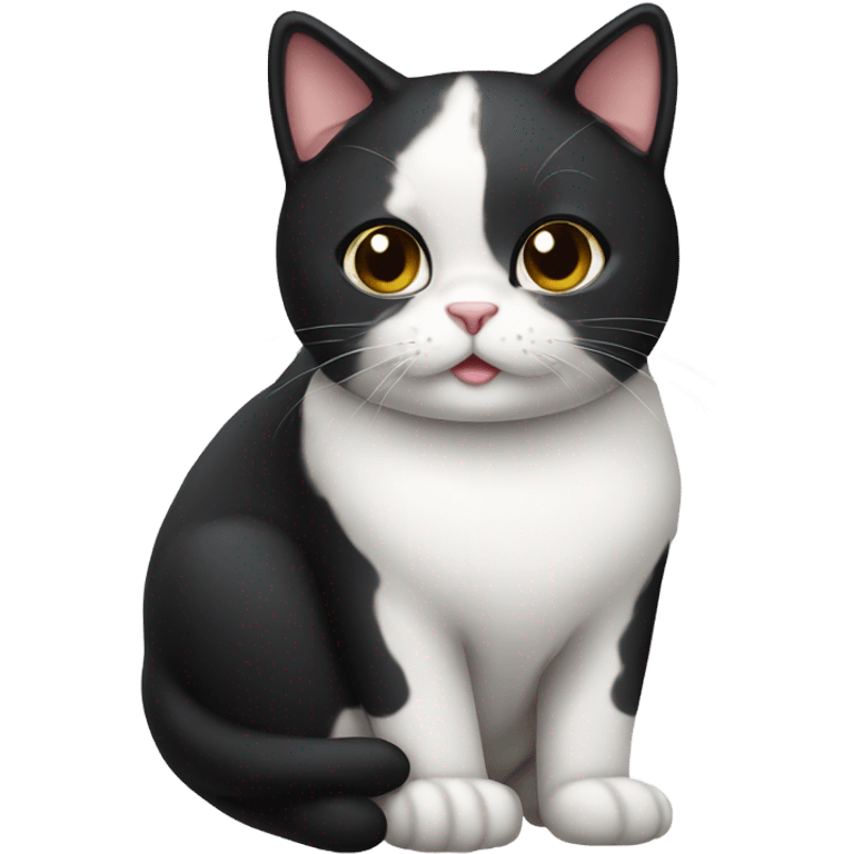 Cute tuxedo cat emoji