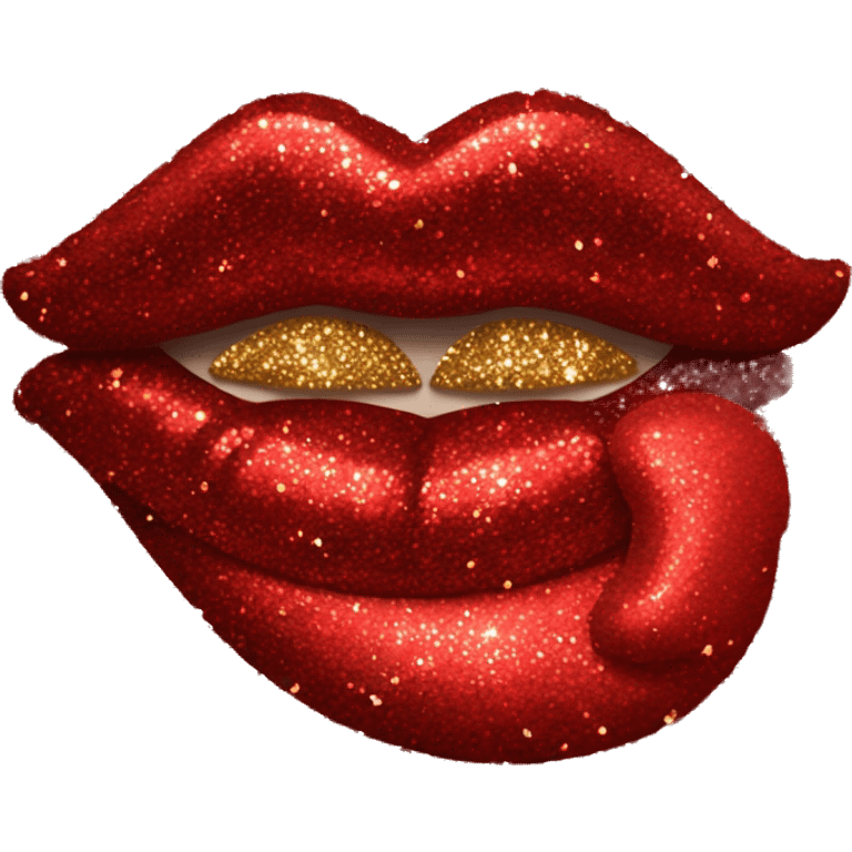 glittery red kiss  emoji