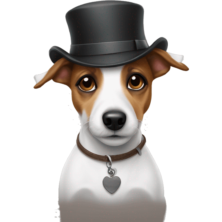 jack russel with hat emoji