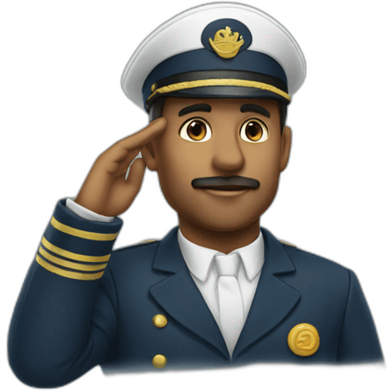 ship captain salute emoji