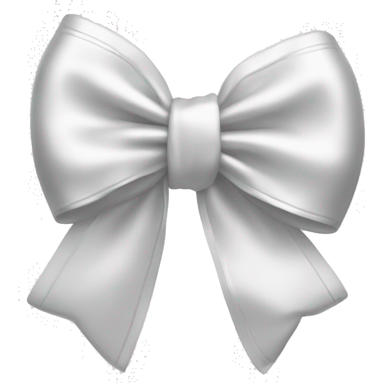 white satin bow emoji