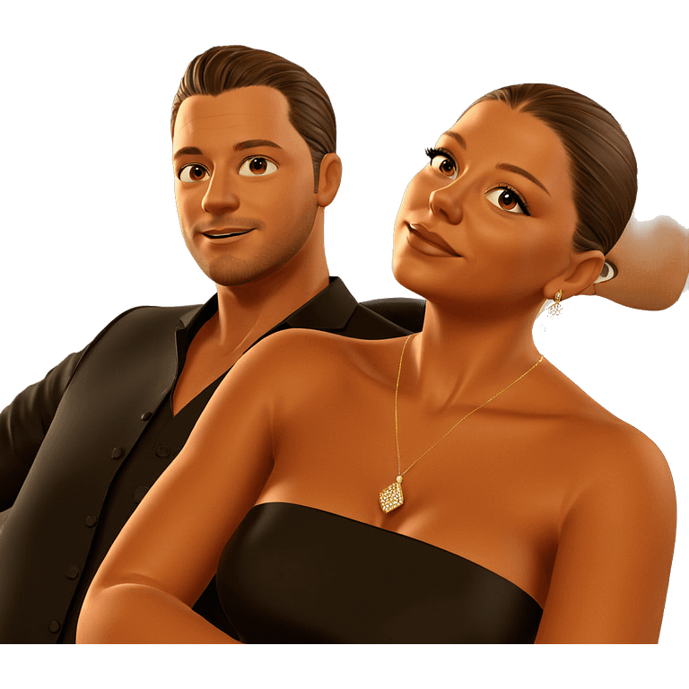 couple in elegant evening wear emoji