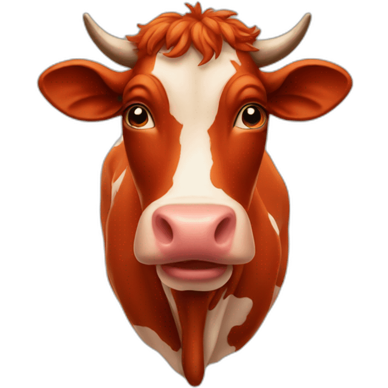 red cow emoji