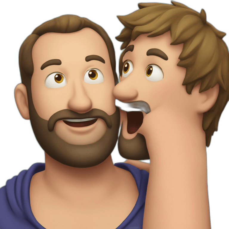 tom segura kissing bert kreischer emoji