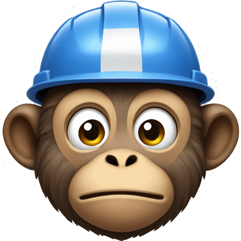 monkey with hard hat  emoji