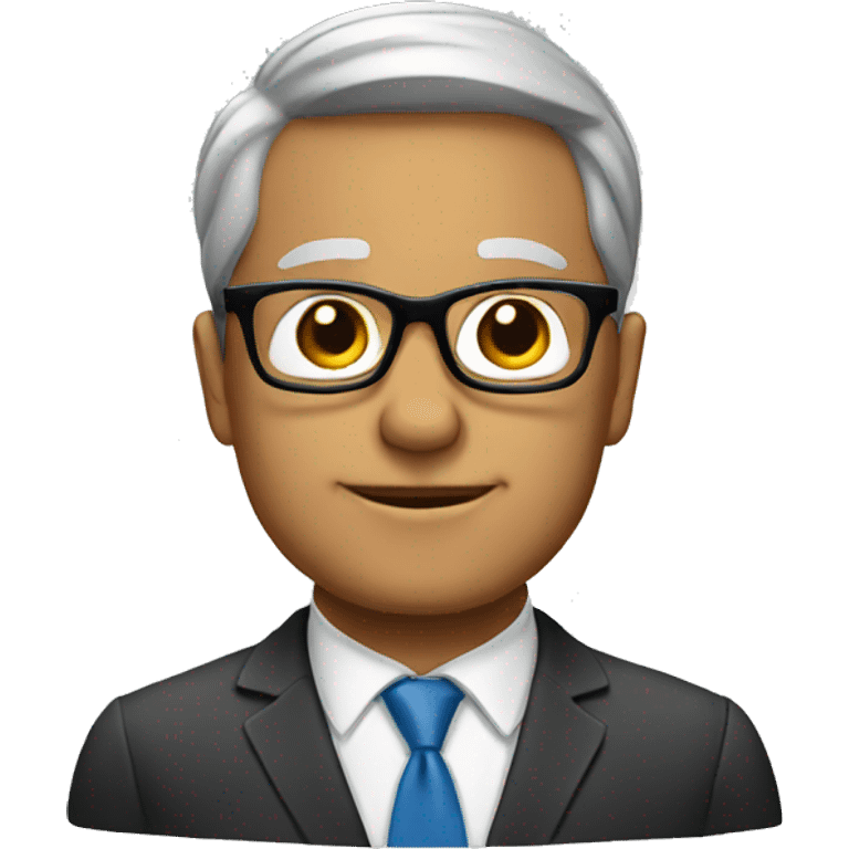 businessman with glasses
 emoji