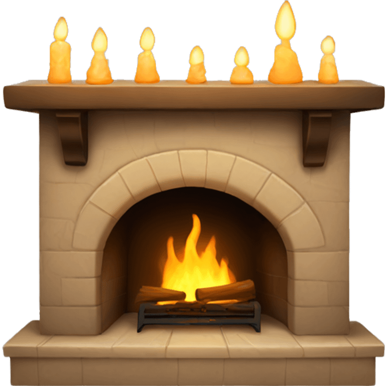 Fireplace with lights emoji