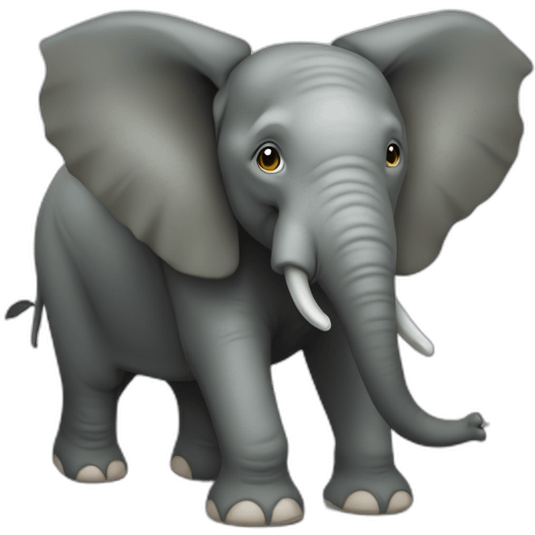 Éléphant sur une limace emoji