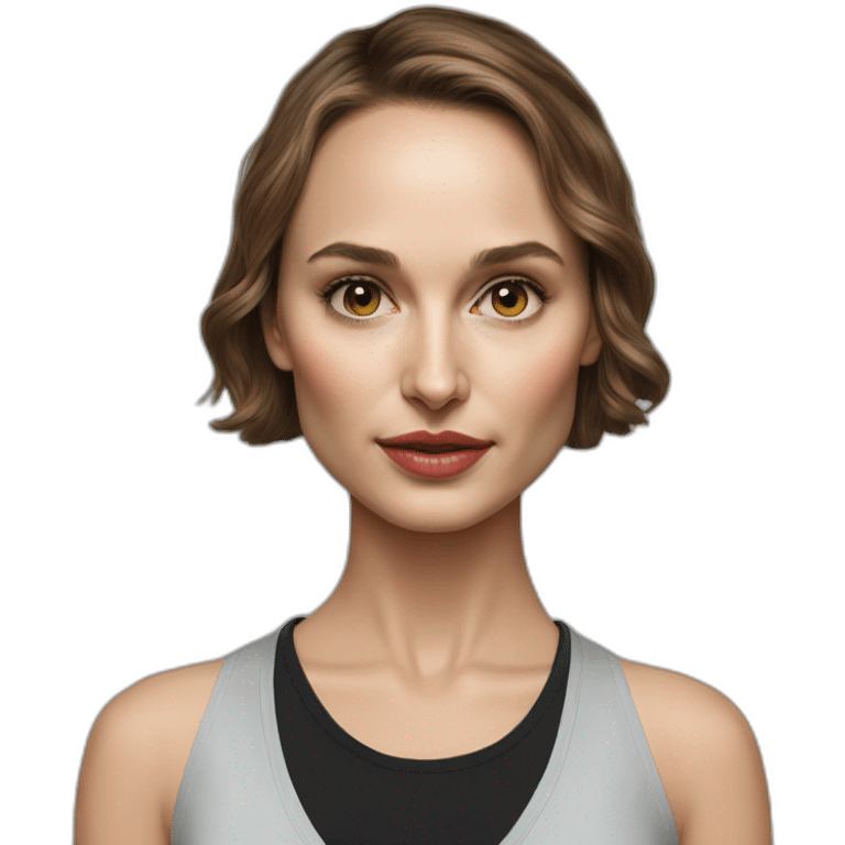 hyper realistic nathalie portman emoji