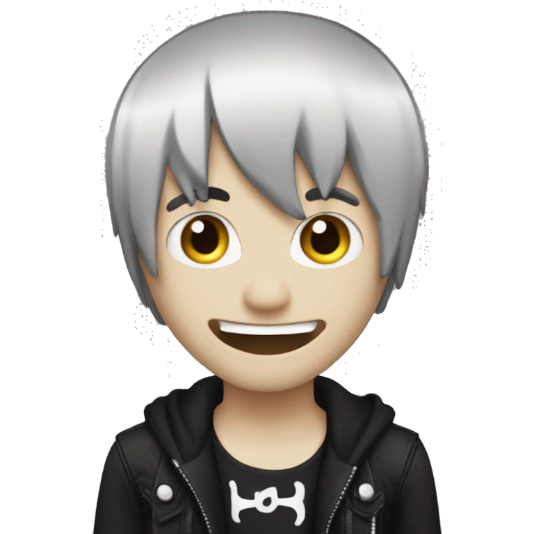 create an excited emo goth  emoji