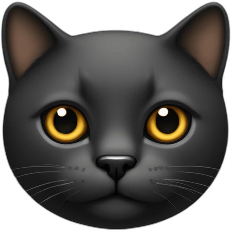 Gato negro flaco emoji