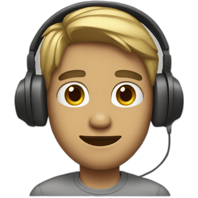 Guy with headphones  emoji