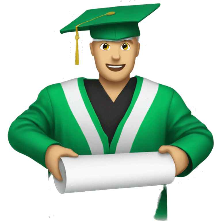 Green diploma  emoji